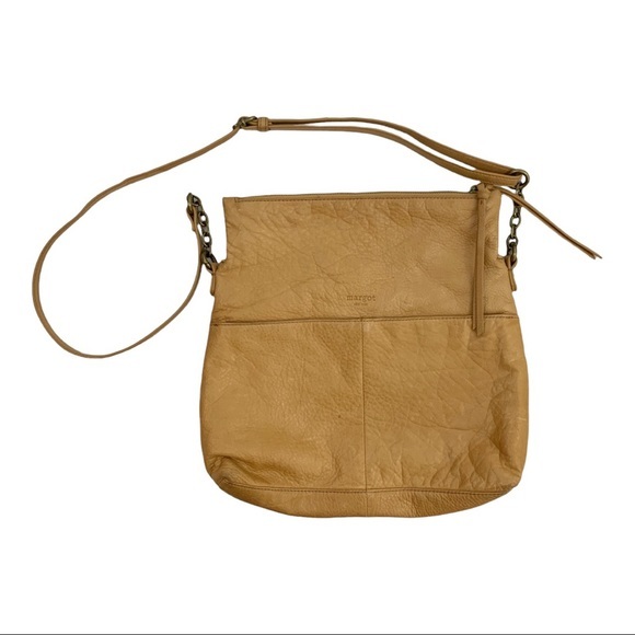 Anthropologie Margot Tan Brown Pebbled Leather Purse Women’s - Picture 2 of 14